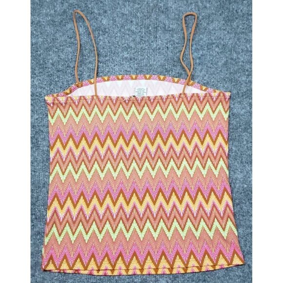 Rue21 Tube Tank Top Womens S Multicolor Chevron Sleeveless Straps Stretch New - Picture 2 of 9